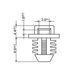 Zeichnung1-Kabelbindersockel-Steckmontage-Typ-FTH-15