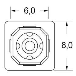 Zeichnung-Abdeckkappe-Typ-OPC-1-fuer-USB-Buchse