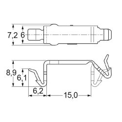 Zeichnung-Flachbandkabelhalter-Typ-RFC-15V0