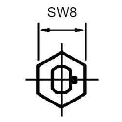 Zeichnung-Abstandsbolzen-Typ-AB-IR-M4-2,1-SW8