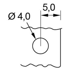Zeichnung-Abstandhalter-Typ-KGES-Montageloch