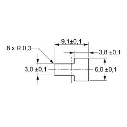 Zeichnung-Kabelhalter-mit-Rastfuss-Typ-RLSC-Montageloch