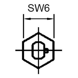 Zeichnung-Abstandsbolzen-Typ-AB-IR-M3-1,8-SW6