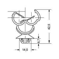Zeichnung2-Kabel-Schlauchhalter-Typ-KLIT-130