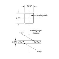 Zeichnung-Push-Push-Montageausschnitt