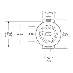 Zeichnung-Rotationsdaempfer-Typ-RD-CD3D