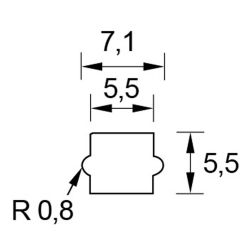 Zeichnung-Abstandhalter-Typ-KGES-Montageloch