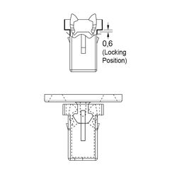 Zeichnung-Push-Push-geschlossene-Position