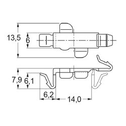 Zeichnung-Flachbandkabelhalter-Typ-RFC-14V0