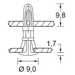 Zeichnung-Abstandhalter-Typ-AHL-2,5-3,2