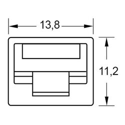 Zeichnung-Abdeckkappe-Typ-PJC-45-fuer-RJ-45-Buchse