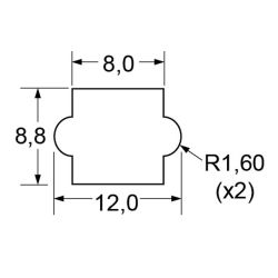 Zeichnung-Kabelhalter-mit-Rastfuss-Typ-1616-707-Montageloch