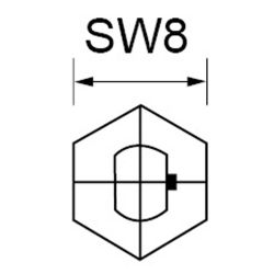 Zeichnung-Abstandsbolzen-Typ-AB-AR-M3-1,8-SW8