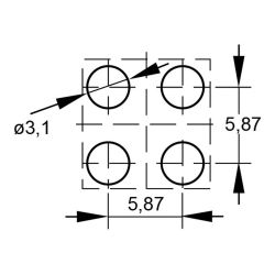 Zeichnung-Powerelement-Typ-PE-THR-B-4-Pins-Schablonenvorschlaege