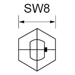 Zeichnung-Abstandsbolzen-Typ-AB-AR-M4-1,8-SW8