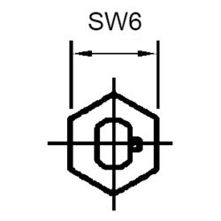 Zeichnung-Abstandsbolzen-Typ-AB-IR-M3-2,1-SW6