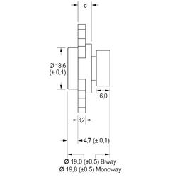 Zeichnung-Rotationsdaempfer-Typ-RD-DA