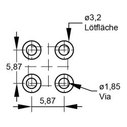 Zeichnung-Powerelement-Typ-PE-THR-B-4-Pins-Loetpadempfehlung