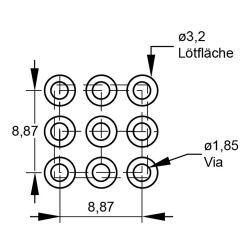 Zeichnung-Powerelement-Typ-PE-THR-B-9-Pins-Loetpadempfehlung