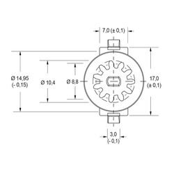 Zeichnung-Rotationsdaempfer-Typ-RD-CD3A