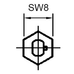 Zeichnung-Abstandsbolzen-Typ-AB-IR-M3-2,1-SW8