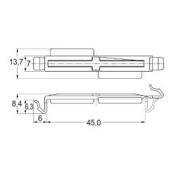 Zeichnung-Flachbandkabelhalter-Typ-RFC-45V0