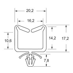 Zeichnung-Kabelhalter-mit-Rastfuss-Typ-CHR-11