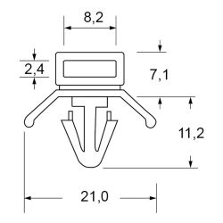 Zeichnung-Kabelbindersockel-mit-Rastverriegelung-Typ-SO-3