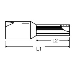 Zeichnung-isolierte-Aderendhuelse