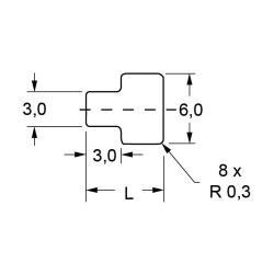 Zeichnung-Flachbandkabelhalter-Typ-RFPC-25NV0B-Montageloch