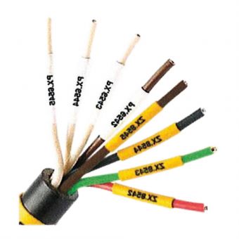 Schrumpfschlaeuche-Typ-TSFP-102-flachgewalzt-zur Kabelkennzeichnung-gelb-und-weiss