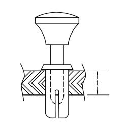 Zeichnung-Spreizniet-Typ-SRS4-7P
